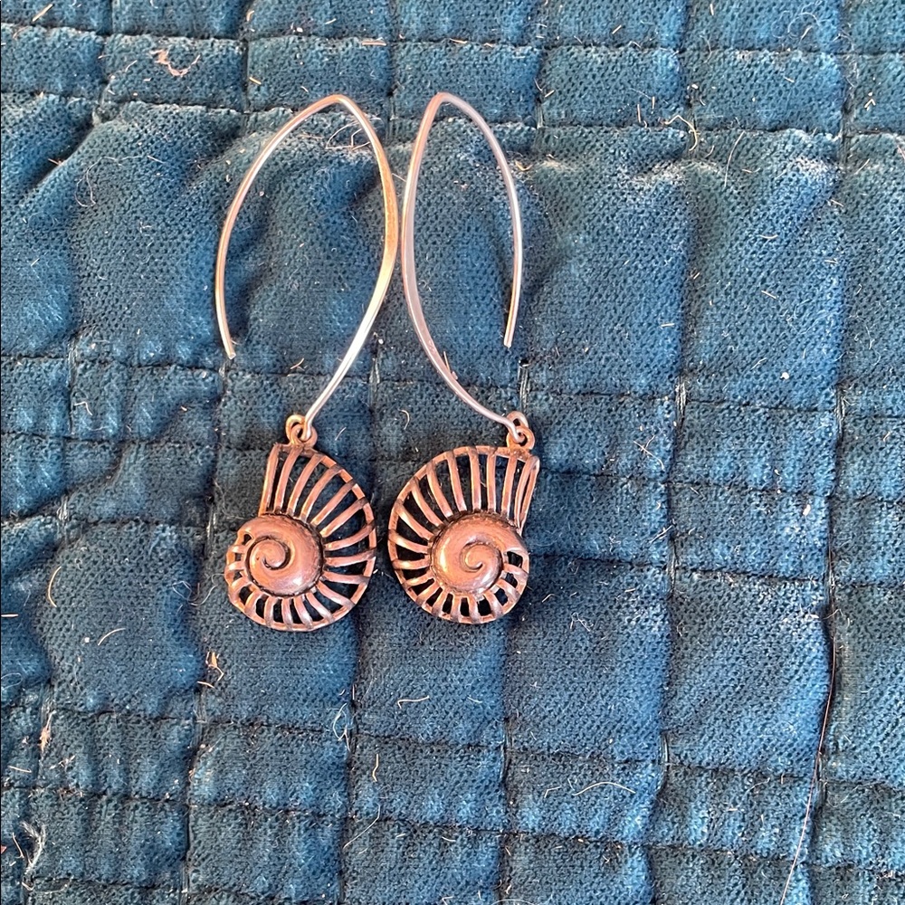 Elegant Spiral Shell Earrings